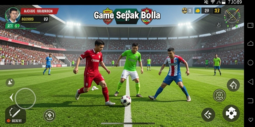 Tampilan permainan menarik dan mendebarkan dari AJO89 dengan aksi sepak bola nyata.