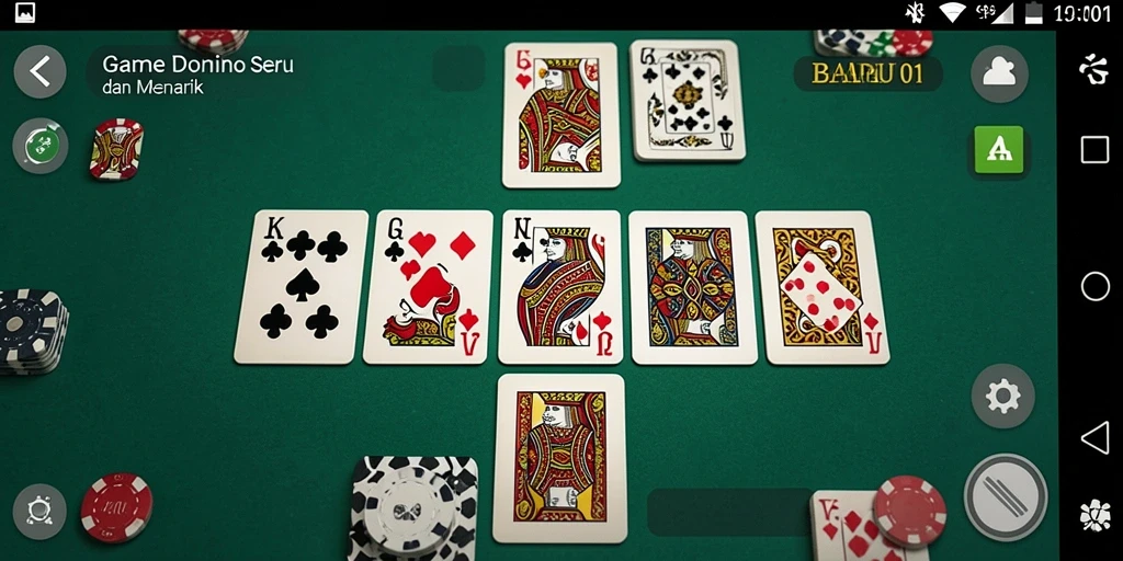 Tampilan gameplay seru dari game BARU01 yang menunjukkan aksi Domino.