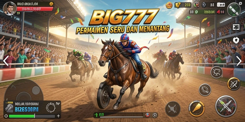 Tampilan gameplay menegangkan di jalan balap dengan mobil yang cepat.
