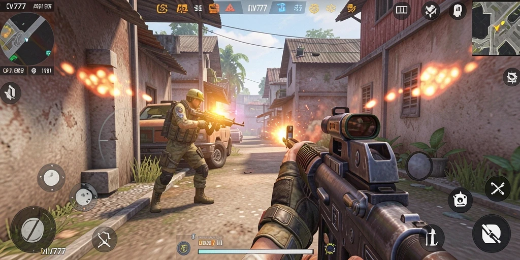 Gambaran aksi intens dalam gameplay <strong>CV777</strong> yang menegangkan.