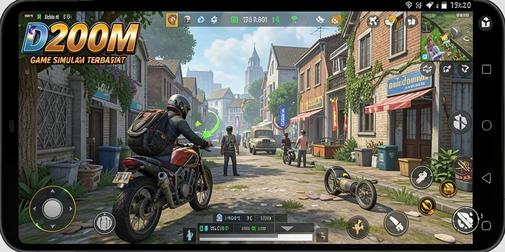Tangkapan layar gameplay D200M memperlihatkan simulasi yang menarik dan interaktif.