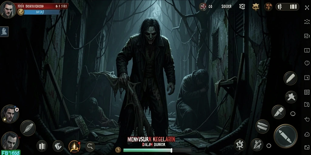 Gameplay FB168 menunjukkan ketegangan dan kegelapan yang mendalam.