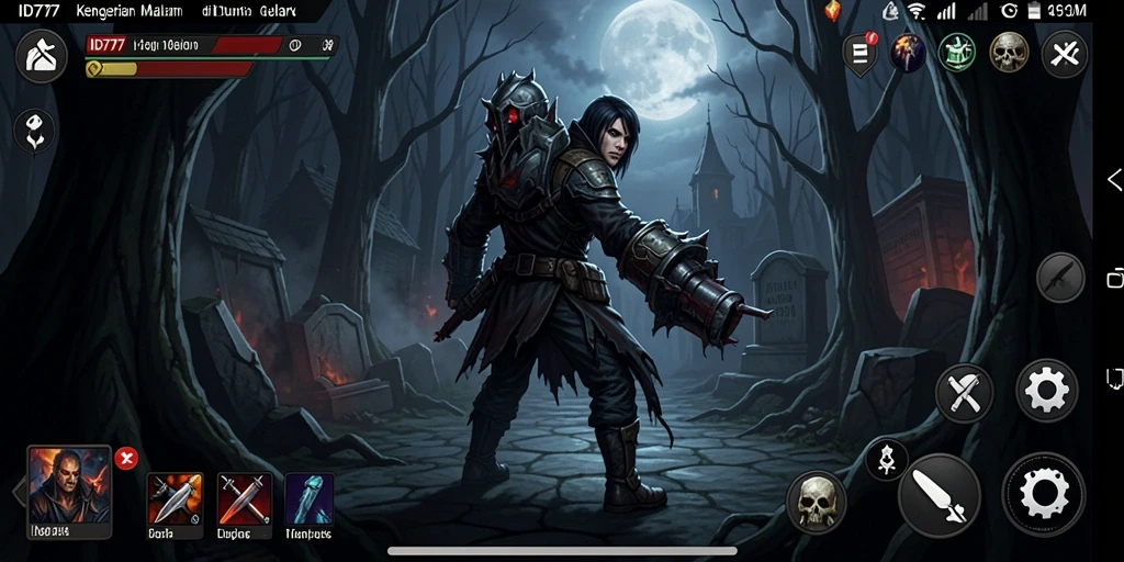 Tampilan gameplay mencekam dengan suasana seram di ID777.