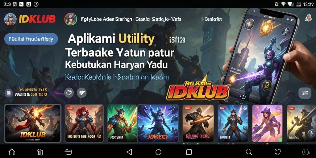 Tampilan antarmuka aplikasi IDKLUB yang sederhana dan fungsional.