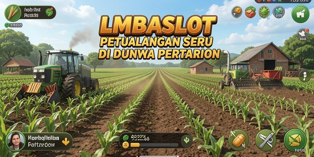Screenshot gameplay LMBASLOT menampilkan aktivitas bertani yang seru.