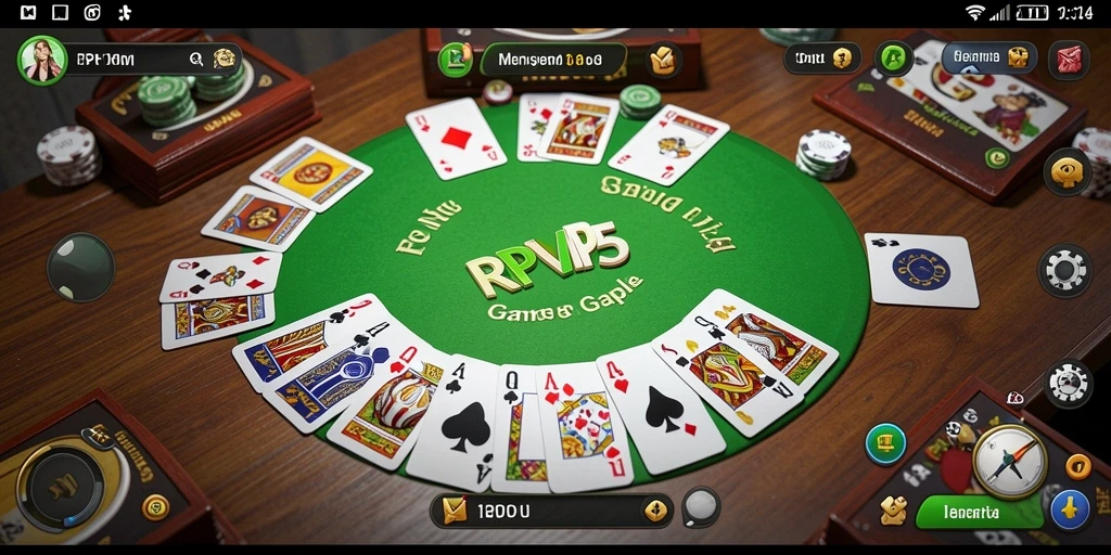 Screenshot gameplay Gaple RPVIP5 yang mengasyikkan.