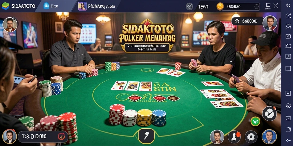 Tangkapan layar gameplay poker di SIDAKTOTO yang menarik dan interaktif.
