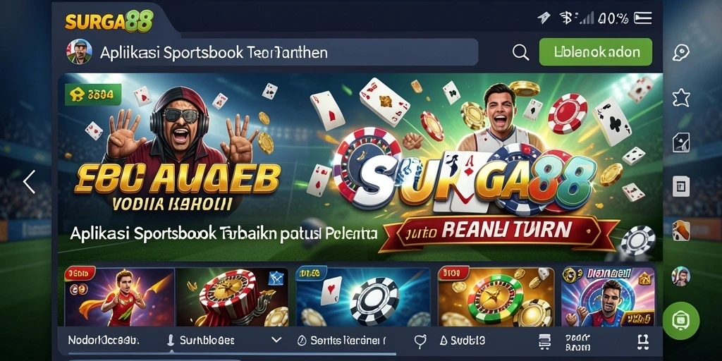Tampilan utama SURGA88 dengan berbagai pilihan taruhan olahraga.