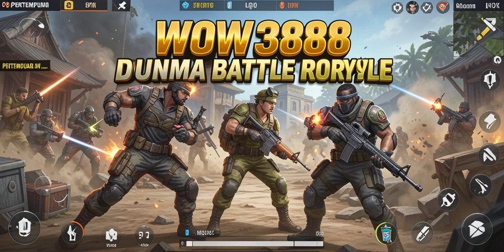 Gameplay mendebarkan di arena Battle Royale WOW388.